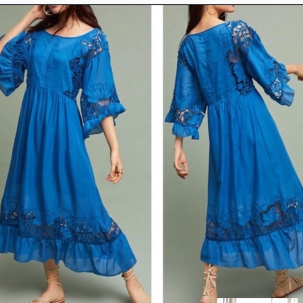 Akemi + Kin Anthropologie flutter sleeve maxi